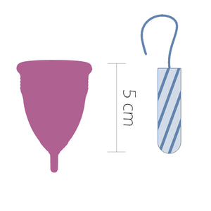 mycup menstruatiecup grootte vergelijking met tampon